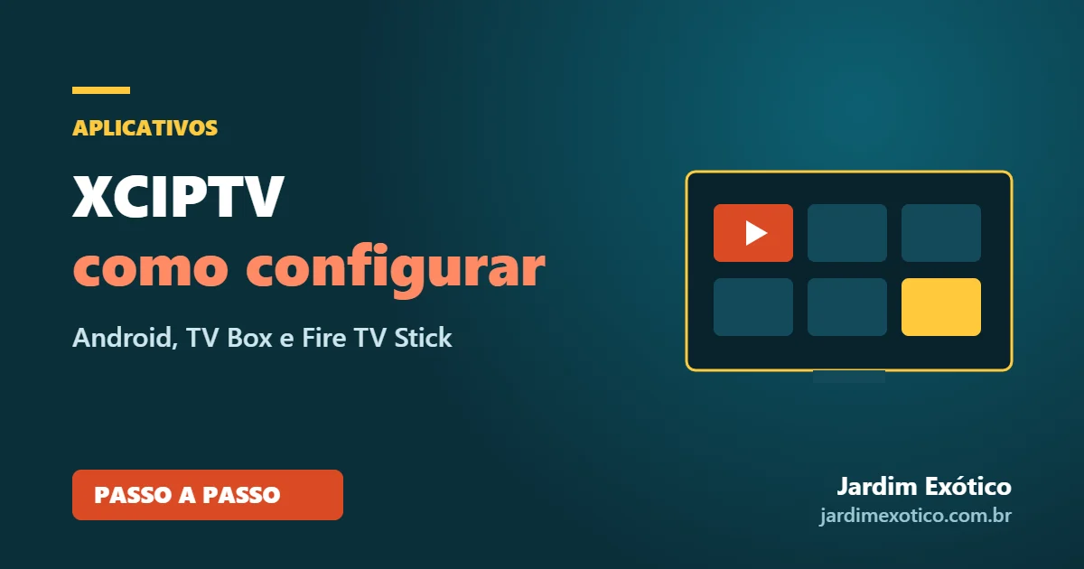XCIPTV aberto em uma TV Box Android
